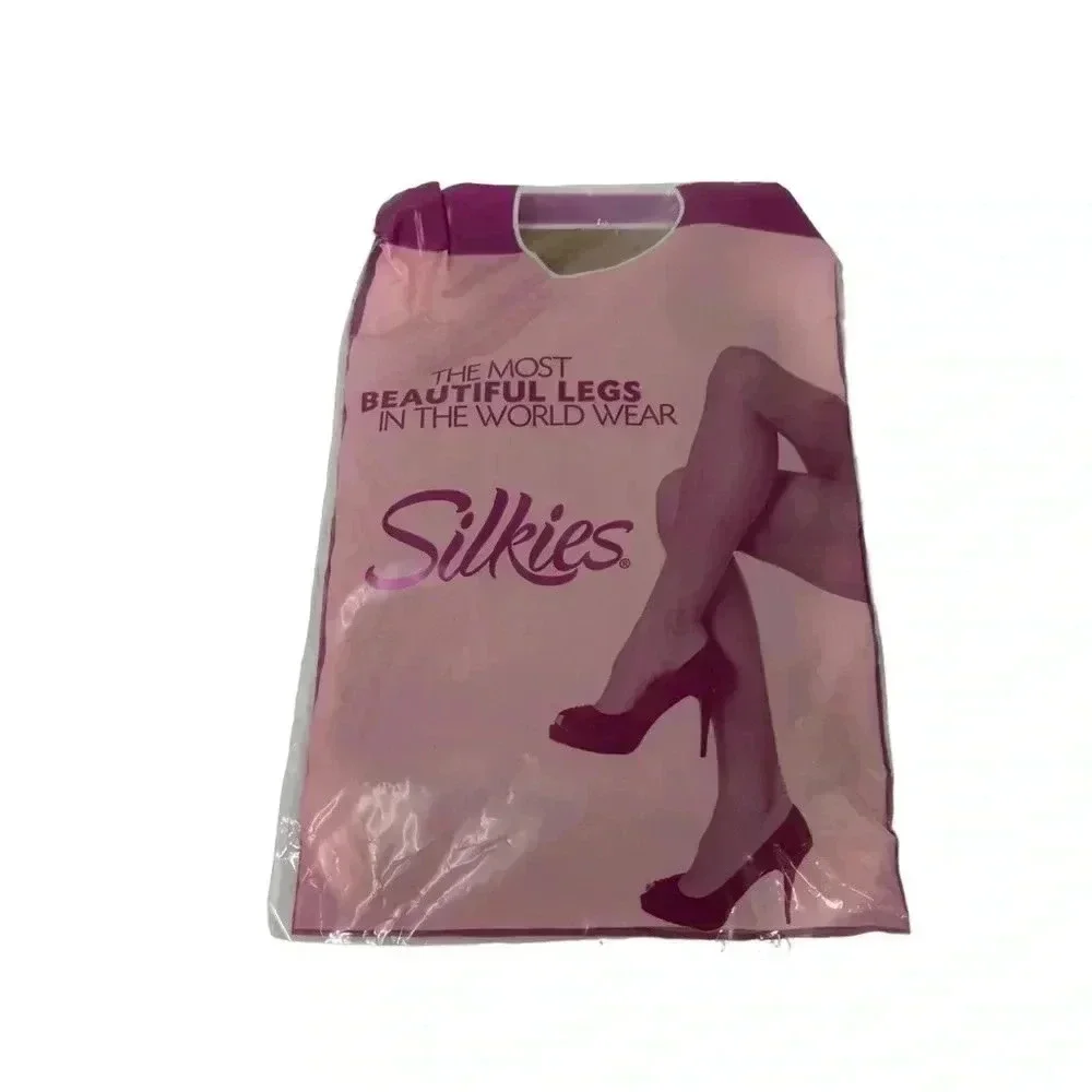 SILKIES VTG ULTRA TOTAL LEG CONTROL TIGHTS NYLON SPANDEX 100101 PANTY HOSE NUDE